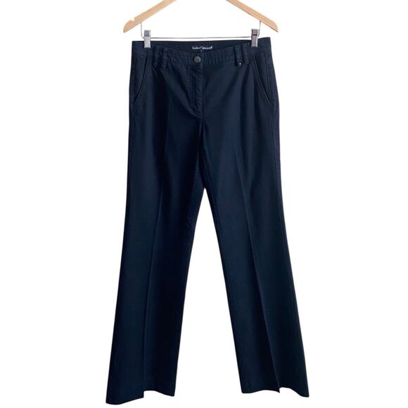 Luisa Cerano Womens Size 8 Black Jeans Flare Leg Pockets - Picture 1 of 12